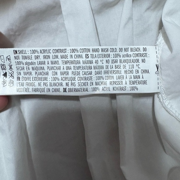 English Factory Mixed Media Cable Detail Sweater in Cream and White - Small - Picture 10 of 10